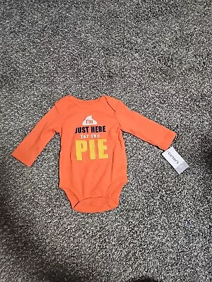 Carter's Baby Boy Orange Thanksgiving One Piece Body Suit Size 3 Months NWT • $6.99