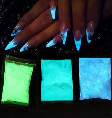 Luminous Glow In Dark Pigment Mica Powder 3g-150g Paint Nail Art Crafts Acrylic • £1.85
