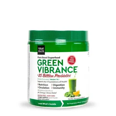 $45 • Buy Vibrant Health Green Vibrance Powder 15 Day 165.6g (5.84 Oz) Powder