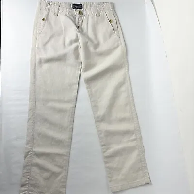 Mayoral Boy's Size 6 Beige Oat - Avena Linen Pants Straight Trousers • $29