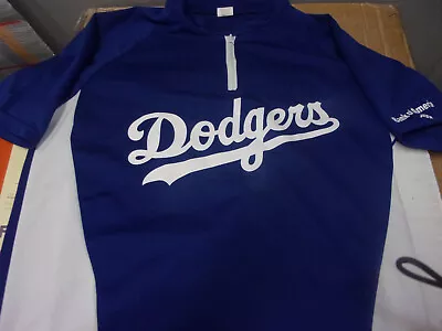 ⚾ Los Angeles LA Dodgers Blue Light Jacket Pullover Wind Breaker Adult Medium ⚾ • $21.12