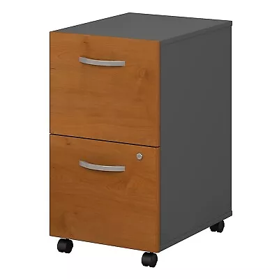 Bush Series C Natural Cherry 2 Drawer Mobile Pedestal - Assembled WC72452SU • $299.09