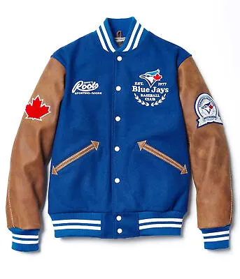 Toronto Blue Jays Varsity Jacket Men Letterman Jacket Wool And Leather • $109.98