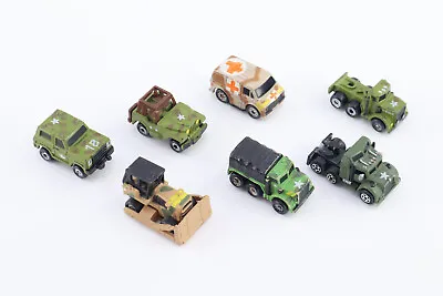 Micro Machines Galoob Military Vehicles Trucks Bulldozer Camo Lot Of 7 • $17.99