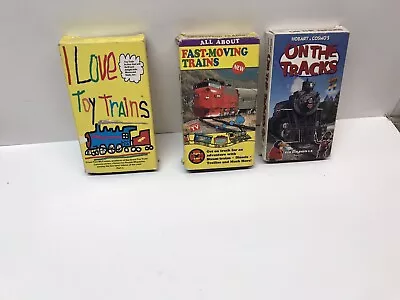 Train Vhs Lots “I Love Toy Trains” Fast Moving Trains& On The Tracks • $11.85