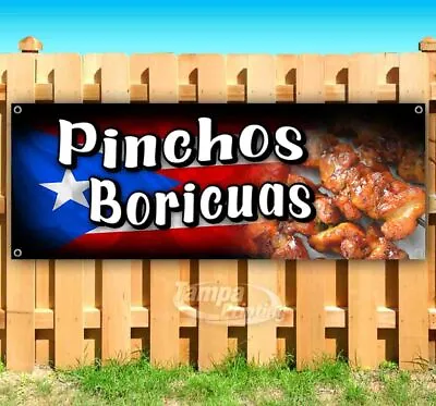 PINCHOS BORICUAS Advertising Vinyl Banner Flag Sign Many Sizes SPANISH • $19.14