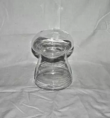 VTG Clear Glass Mushroom Terrarium Canister Apothecary Jar Bubble Top +Lid Large • $20