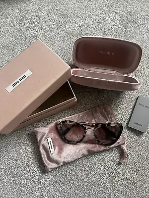 MIU MIU Opal Ivory Havana Sunglasses UAO0A6 - With Original Box Case And Cloth • £60