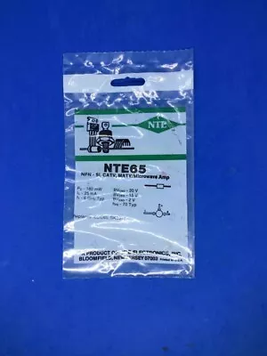 NTE65 NPN Si CATV MATV/Microwave Amp Transistor (SK9373 ECG65) • $4.50