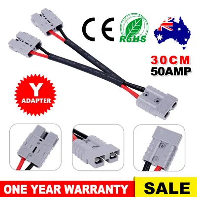 $17.85 • Buy For 50 Amp Anderson Plug 6mm Extension Double Y Adaptor Automotive Solar Cable
