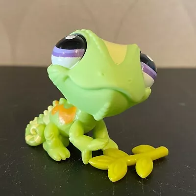 Authentic Littlest Pet Shop #2399 Green Orange Chameleon Lizard • $59