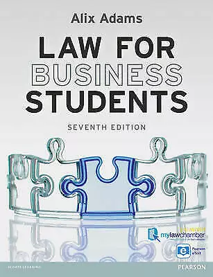 Adams Ms Alix : Law For Business Students Mylawchamber P FREE Shipping Save £s • £6.14