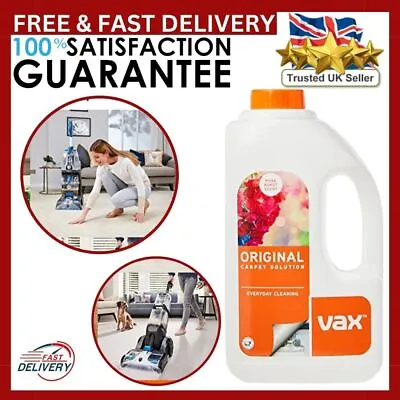 £11.11 • Buy 1.5L Vax Carpet Cleaner Solution Shampoo Rose Scent Upholstery White Wool Safe