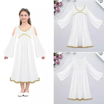 Girls Greek Role Play Halloween Costume Ancient Greece Rome Cosplay Dress Up • $28.94