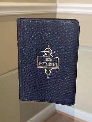 Antique Leather Rheims Bible 1914 New Testament Latin Vulgate Annotations Ganss • $25