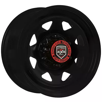 Extreme 4x4 Steel Wheel 16x8 6/139.7 35P Black 106.1 Fits Ford Ranger BT50 + Cap • $119.45