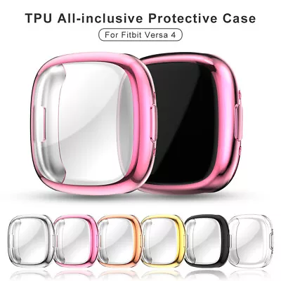 For Fitbit Versa 4 Full Screen Protector Cover TPU Bumper Case • $9.30