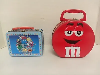 Vintage Tin Lunch Boxes M&M'S Lot Of (2) Great Condition  • $10.50
