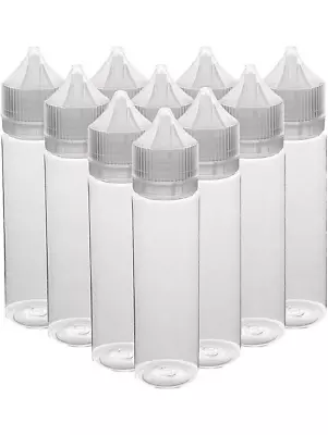 £4.99 • Buy 60ml SMALL STRONG ROUND PLASTIC BOTTLES SCREW TOP LID TRAVEL BOTTLE LIQUID