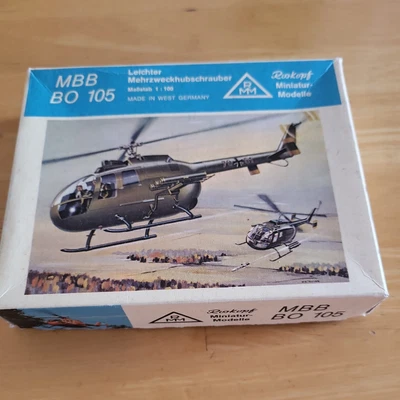 $26 • Buy Vintage 1970s RMM Roskopf MBB BO 105 Light Utility Helicopter Model Kit Germany