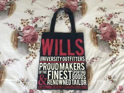 £1.25 • Buy Jack Wills Tote Bag Navy Canvas Cotton Rare One