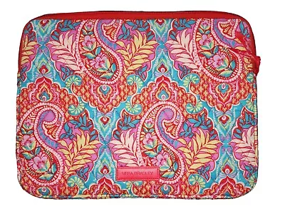 Vera Bradley Paisley In Paradise Large Laptop Case Quilted Protection 2016 VGUC • $40