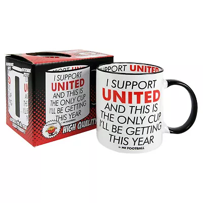 UNITED Supporter Mug Funny I SUPPORT MANCHESTER Cup Xmas Present Gift Football • £8.95