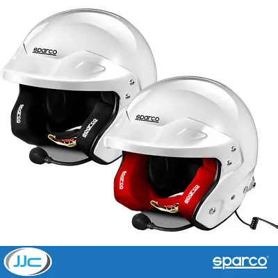 Sparco RJ-i Intercom Helmet Fibreglass FIA & Snell Approved Motorsport - White • £615.65