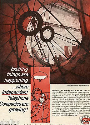 1959 Print Ad Of US Independent Telephone Association Dam Construction  • $9.99