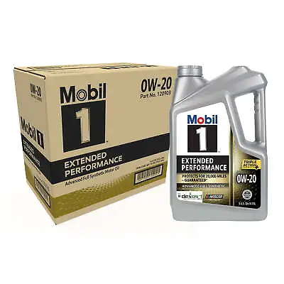 Mobil 1 Extended Performance Full Synthetic Motor Oil 0W-20 5Qt 3Pack Motor Oil • $83.59