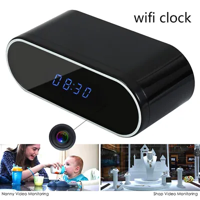 $21.84 • Buy HD 1080P Wifi Mini Alarm Clock IP Security Camera Wireless Motion ☆