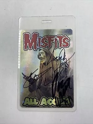 🔥🔥Misfits SIGNED 2012 Laminated Backstage Pass - Rare “All Access” • $150