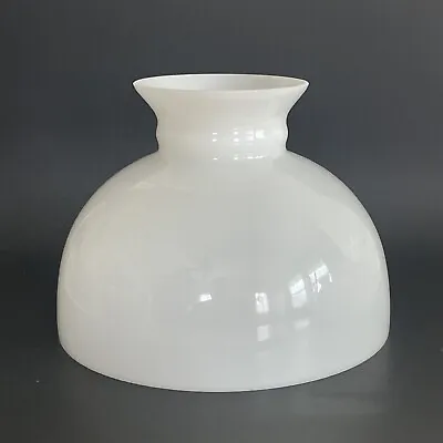 Vintage GWTW 10  Fitter White Glass Dome Hurricane Oil Or Electric Lamp Shade • $55