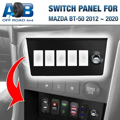 $120 • Buy 5 Gang Steel Switch Panel For MAZDA BT50 BT-50 2012 – 2020 RJ45 Rocker Switch
