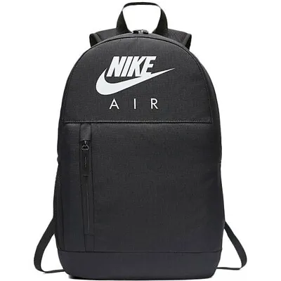 NIKE AIR Sports Backpack Rucksack GYM Football Black Adjustable Shoulder Straps • £27.99
