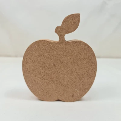 £4.50 • Buy Apple, 18mm Thick MDF Craft Shape, 100mm - 200mm Wooden Freestanding Blank