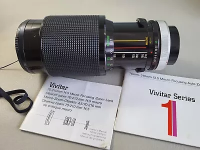 Vivitar Series 1 Lens 70-210mm 1:3.5 Vivitar 67mm Skylight 1A Filter Canon(B2) • $44