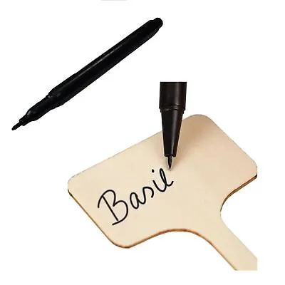 Plant Label Garden Marker Pen Fine Tip Waterproof Long Lasting Black Ink Marker • £2.89