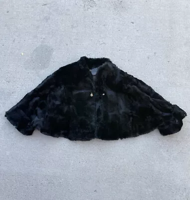 Vtg Fox Fine Furs 1940s Antique Genuine Fur Jacket Women’s SHORT CAPE Coat • $80