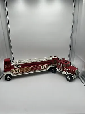 1970's Vintage 2pc Tonka Fire Engine RED #2 Hook And Ladder Firetruck • $74.99
