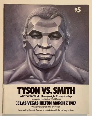 Mike Tyson Vs James “Bonecrusher” Smith 1987 Program For WBC/WBA Championship • $50