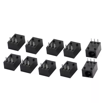 10 Pcs Black 3 Pin 3.5mm X 1.3mm DC Power Jack Socket PCB Mounting Connector • $6.49