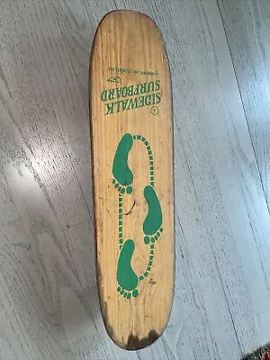 Vintage Nash Wood Skateboard  Fifteen Toes Green Footprints Sidewalk Surfboard • $79.99