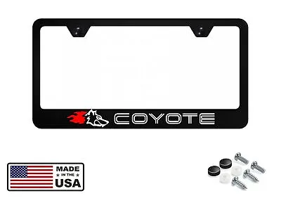 Coyote GT Ford Mustang Logo Premium Black License Plate Frame Cover For 5.0 • $19.95