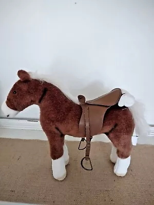 Pottery Barn Kids Gotz Plush Doll Horse W/Saddle Stirrups & Bedroll Equestrian • $19.99