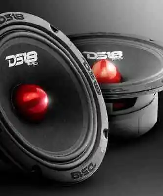 DS18 PRO-GM6.4B 6.5  Mid Range Red Bullet Loud Speaker 480W 4 Ohm Midrange Bass • $34.95
