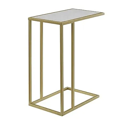 23  Modern Two-Tone Side Table Metal Base Faux Gold - Saracina Home • $40.99