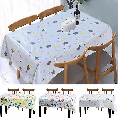 Nature Wipe Clean Pvc Table Cloth Oil Vinyl Waterproof Table Cover Protector • £6.99