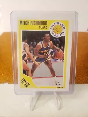 1989 Fleer Mitch Richmond Rookie Card #56  RC Warriors HOF • $15