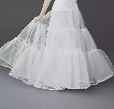 David's Bridal L Wedding Dress Ball Gown Silhouette Slip Crinoline Petticoat • $32